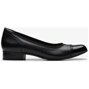 Clarks Leather Slip On Low Block Heels- Krystine May