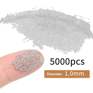 Nail Art Beads Silver 5000 Pieces Mini Caviar Beads 3D Nail Art Metal Balls Nail Micro Beads Nail DIY Handmade Decoration Accessories Set, Special for Nail Salons