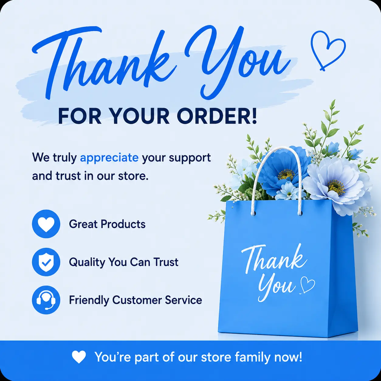 Bulk Thank You Cards - 50 Customer Appreciation Home Supplies Accessory with Positive Messages, Heartfelt Gratitude Notes to Enhance Order Experience, Card Design, 50 Cards