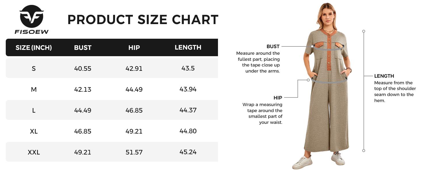 Fisoew Womens Casual Loose Jumpsuits Short Sleeve V-Neck Button Down One Piece Outfits Wide Leg Summer Long Pant Rompers with Pockets #Springtok #TikTokShopJumpstartSale
