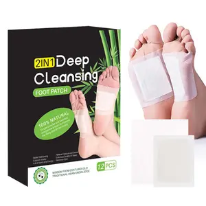 Deep Cleansing Foot Pads,Natural Detox Footpatch, Bamboo Vinegar Ginger Powder Foot Pad for Foot Care,Adhesive Sheets,Relaxation Improve Sleep Detoxpads