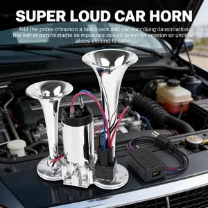 Complete Air Horn Kit with Compressor Durable for Truck Van RV SUV Boat Use