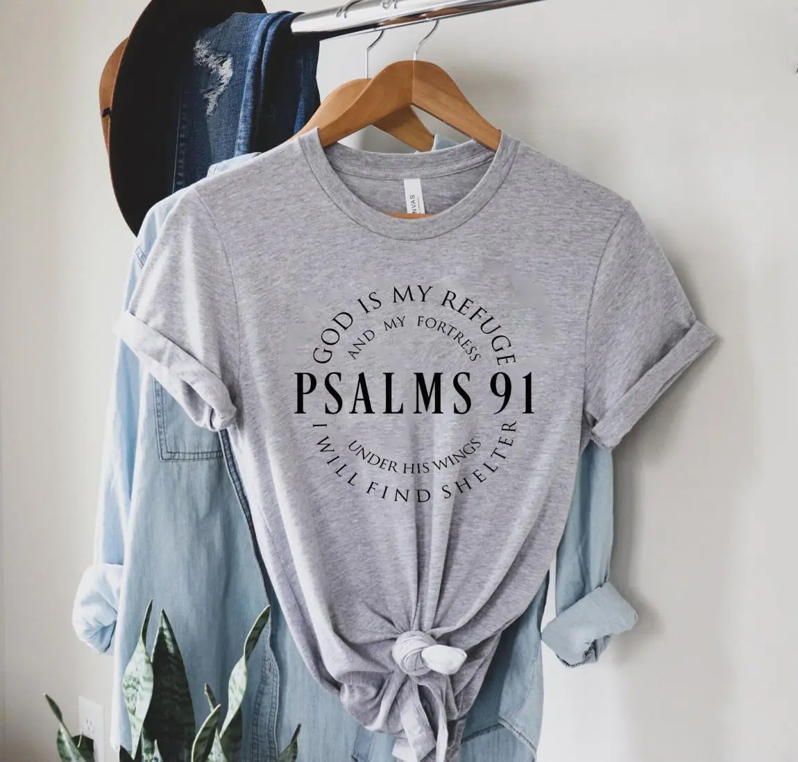 Blessed Shirt, Christian T-shirt, Psalms 91 Shirt, Religious Gifts, Religious Shirts for Women, Faith Shirts, Bible Verse Tee