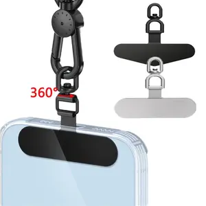360° Rotation Phone Tether Tab, 2 Counts Phone Case Tether Tab, Cellphone Anti-lost Fixed Gasket Clip, Phone Accessories for Women & Men
