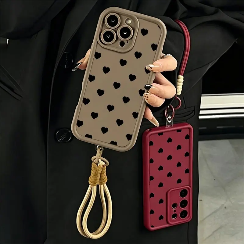 Popular Love Heart Soft&Flexible TPU Silicone Phone Case For iPhone 17ProMax AIR 16 15 14 13 12 11 Galaxy S26Ultra S25 S24FE S23 S22 S21 Plus A35 A36 A54 Cases Durable|Shockproof|Full Camera Protection|Anti-Scratch|Anti-Fingerprint|Slim Fit|Gift