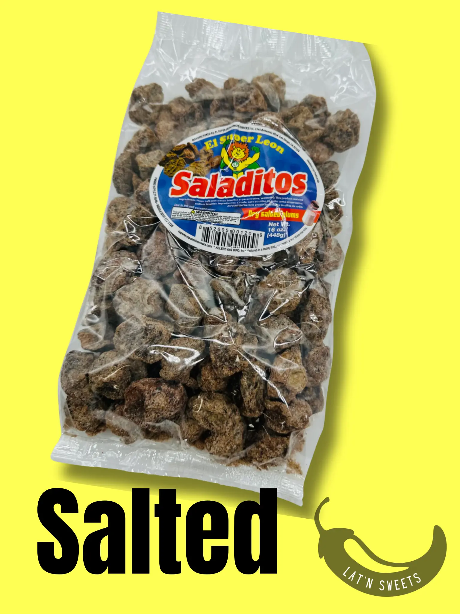 El Super Leon 16 oz Dried Salted Plums SALADITOS El Super Leon 16 oz Dried Salted Plums SALADITOS