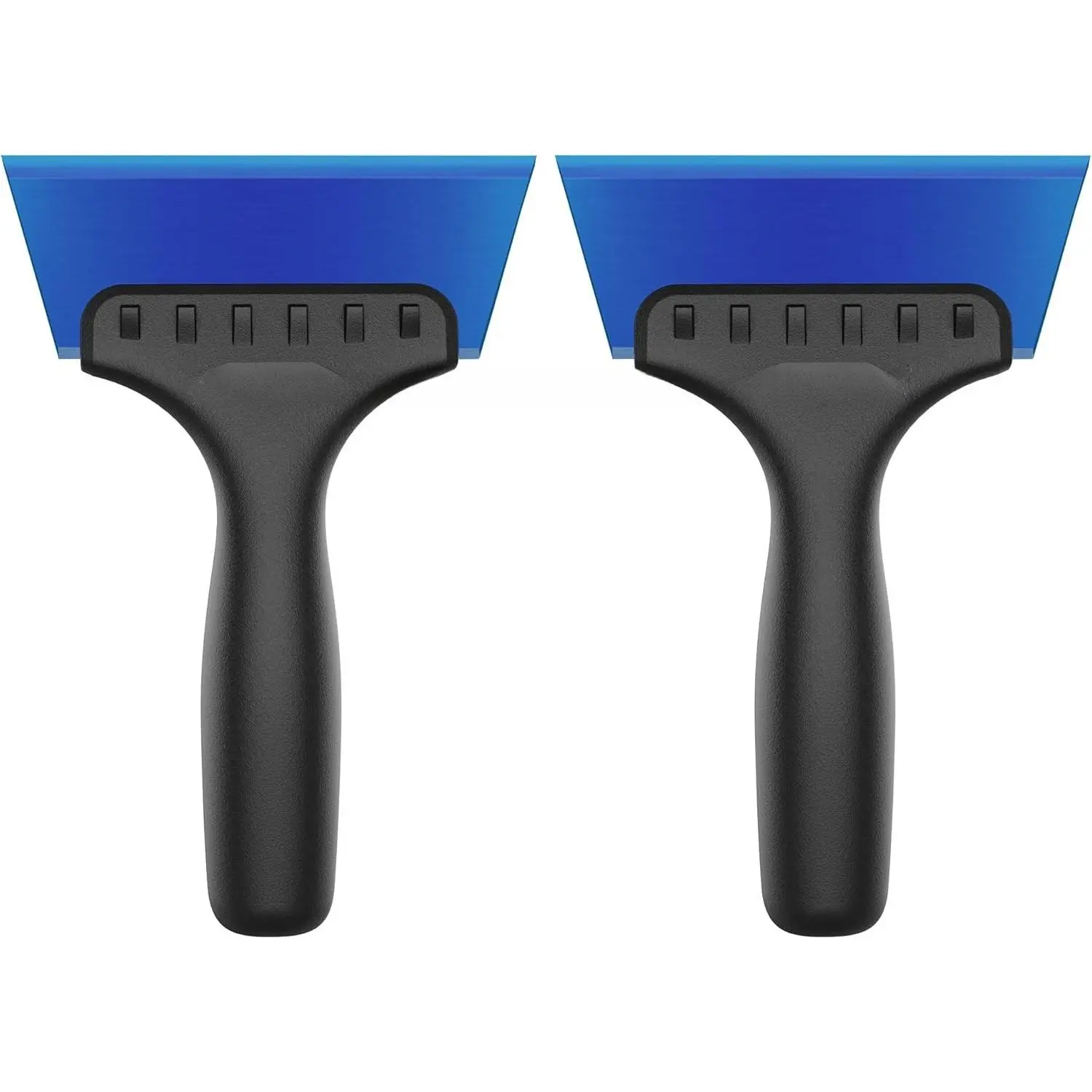 2-Pack Home Care Mini Squeegees, 2-in-1 Design with Built-in Ice Ripper, 5-in Glass Blade for Tile, Glass, Shower