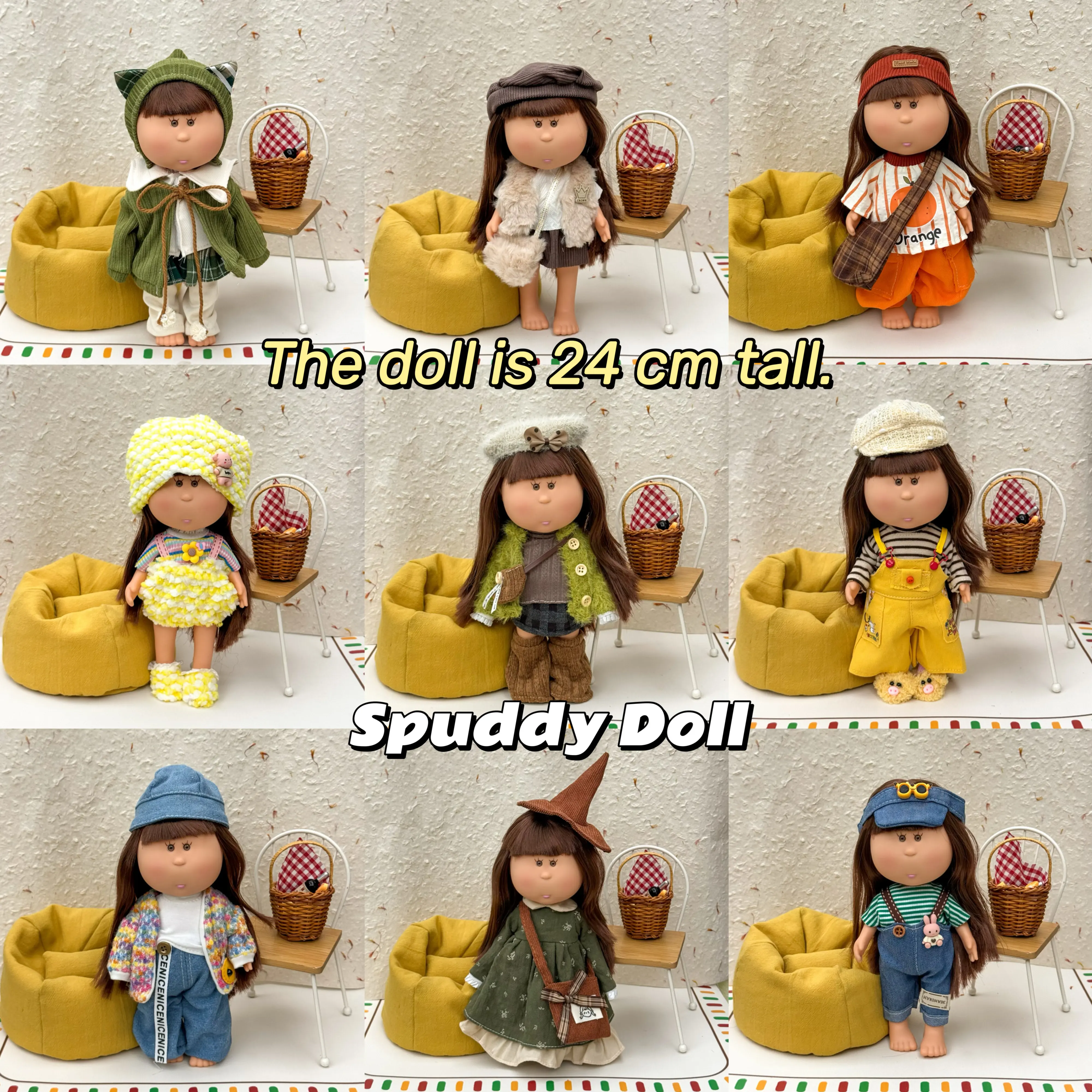 Spuddy Doll — DIY Outfit Change, 24cm, (Doll + Clothes) Link.