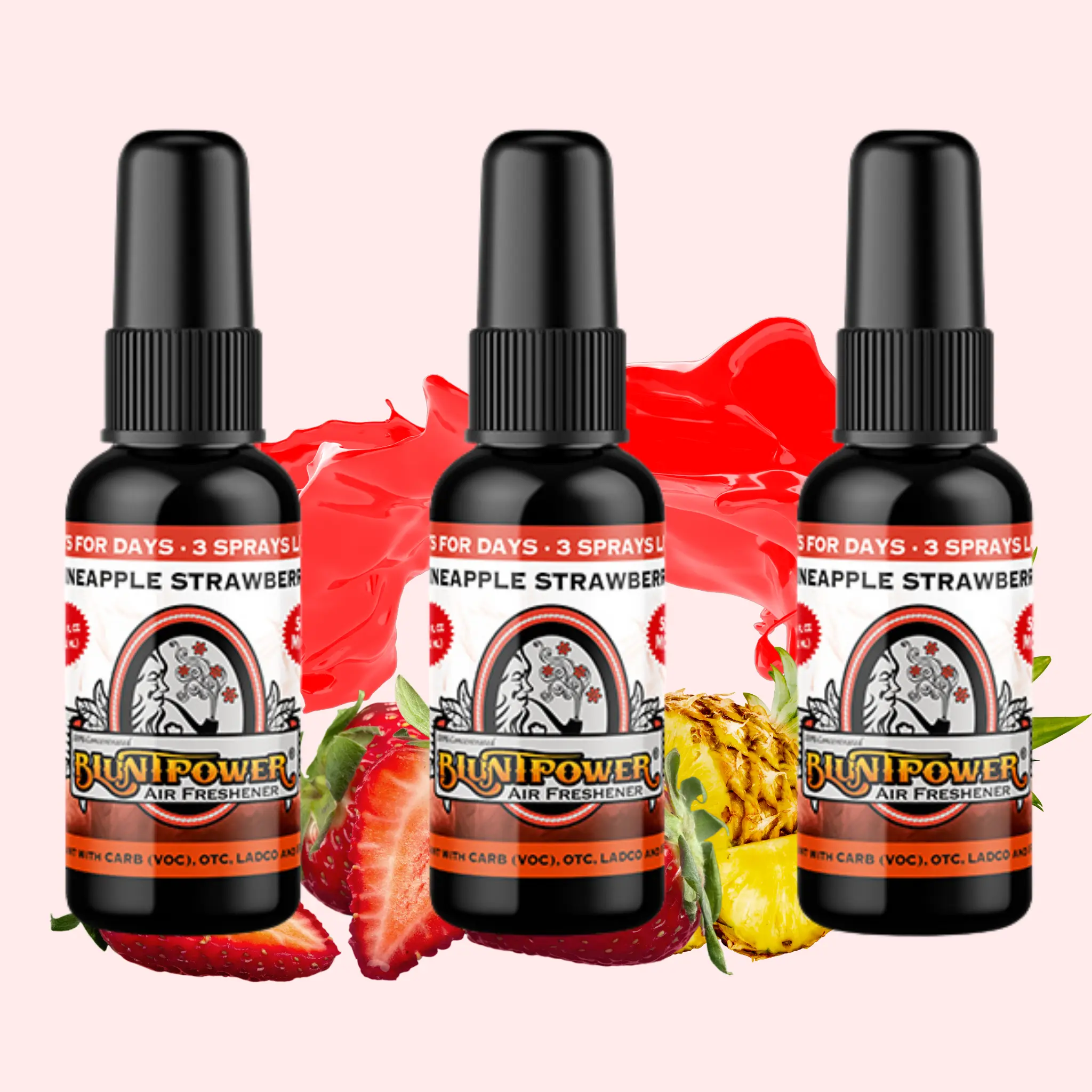 Pineapple Strawberry Air Freshener Bundle (3 Pack)