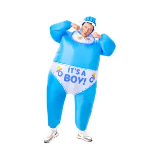 PTS Inflatable Costume Adult, Blow Up Blue Boy Baby Costume for Halloween Inflatables Cosplay Party