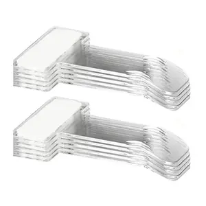 10Counts Clear Car Parking Ticket Holder Clip Automotive Organizer with Adhesive Tape Car Windscreen Permit Ticket Car Storage Organizers