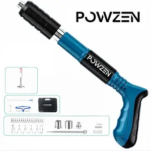 Bosch same model 5 Gears Power Adjustable Manual Mini Steel Nail Gun - Concrete Nail Gun & Woodworking Integrated Air Nailer, Wall Nail Guns for Ceiling/Home Decoration, Portable Nail Shooting Machine Set with 100PCS Nails (Home Outdoorfun Fastening Tool)