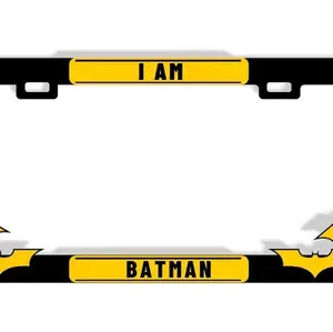 Marco para Matricula de carro tematica Batman de plastico a color resistente a golpes y calor