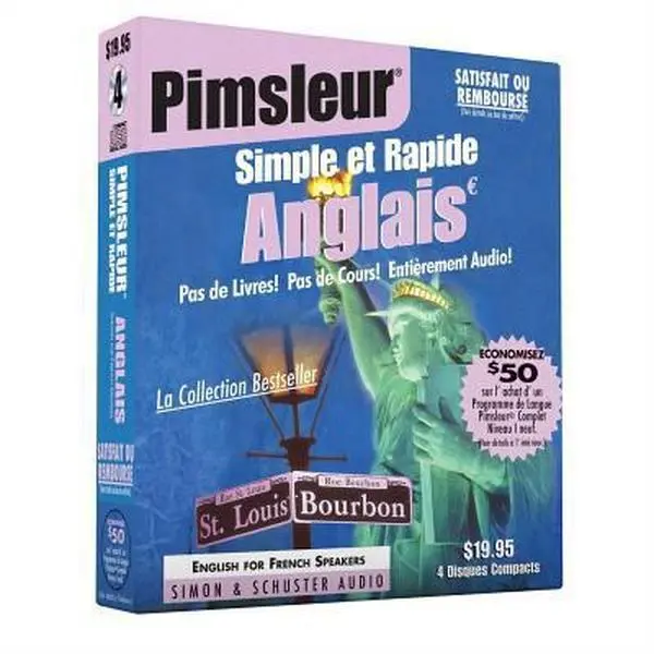 USED Book - Pimsleur English for French Speakers Quick & Simple Course - Level 1 Lessons 1-8 CD: Learn to Speak and Understand English for French with Pimsleur La by Pimsleur (Audio CD) - french