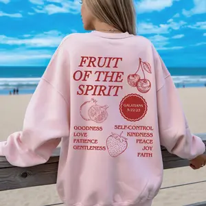 Fruit Of The Spirit Sweatshirt, Christian Merch Jesus Hoodie, Love Like Jesus Christian Streetwear Christian Hoodies For Women Adult Baptism Gift