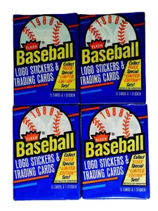 4 1988 Fleer Baseball Wax Packs