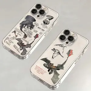 Toothless D-Dragon Couple iPhone Case  |   Matching Set for iPhone 17 Air 16 15 14 13 12 11 Pro Max Plus  |   Soft TPU Shockproof Cover |   How to Train Your D-Dragon Inspired Design Smartphone Cellphone