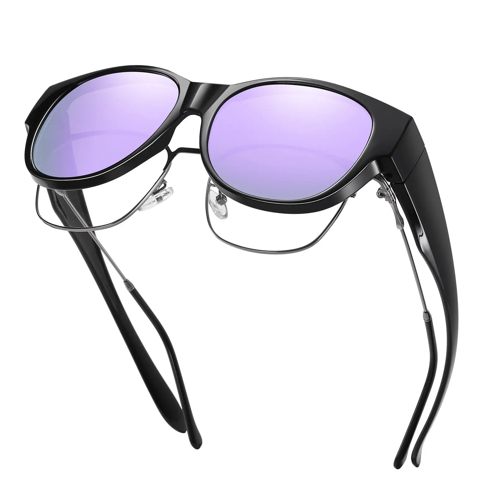 Summer Survivals HAOLOTA Oversized Cat Eye Sunglasses Fit Over Glasses for Women Men Polarized UV400 Protection TR90 Frame Stylish Fashion Accessories,summer outifit,travel essentials