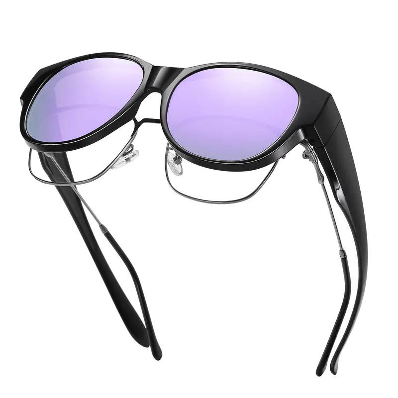 HAOLOTA Women's Oversized Cat Eye Full Rim Fit-Over Sunglasses - TR90 Frame, Lightweight Durable, UV400 UV Blocking, Sporty Polarized, Casual Style Eyewear, Trendy Casual Fashion Accessory, Full Rim Sunglasses
