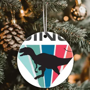 Christmas Ornaments Lego Jurassic World Dino Ii X-Mas New Year Family Birthday Holiday Circle Acrylic Tree Decor Gift For Friends