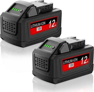 1/2/4-Pack 12.0Ah Battery for Milwaukee M18 Tools - High Output 18V Compatible with 48-11-1850/1860/1880, LED Indicator & Safety Protection for Jobsite & Workshop Use