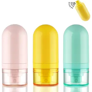 Mini Fine Mist  Bottles TSA Approved 1oz/30ml 3 Pack Airless  Bottle Leak Proof Travel  Bottle Plastic Refillable Containers for Perfumes Skincare Water  (3color)