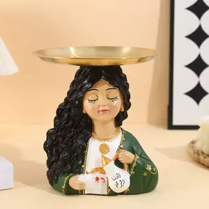 Christmas Scene Decor Tray for Coffee Table and Entryway, Resin Decorative Piece for Holiday Display, Festive Storage Solution, Home Ornament