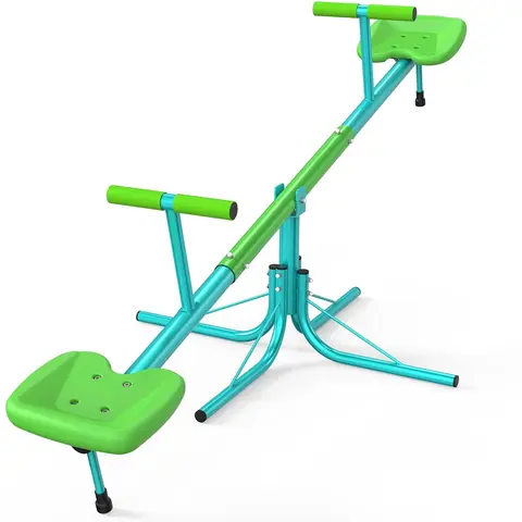 Bearbro seesaw, Sit and Spin Teeter Totter, 200 Lbs Heavy Duty 2026 Upgraded Model, Kids Outdoor Playground Equipment, Outside Toys, Swiveling 360 Degrees Rotating for Kids 4-8 Safety Certified