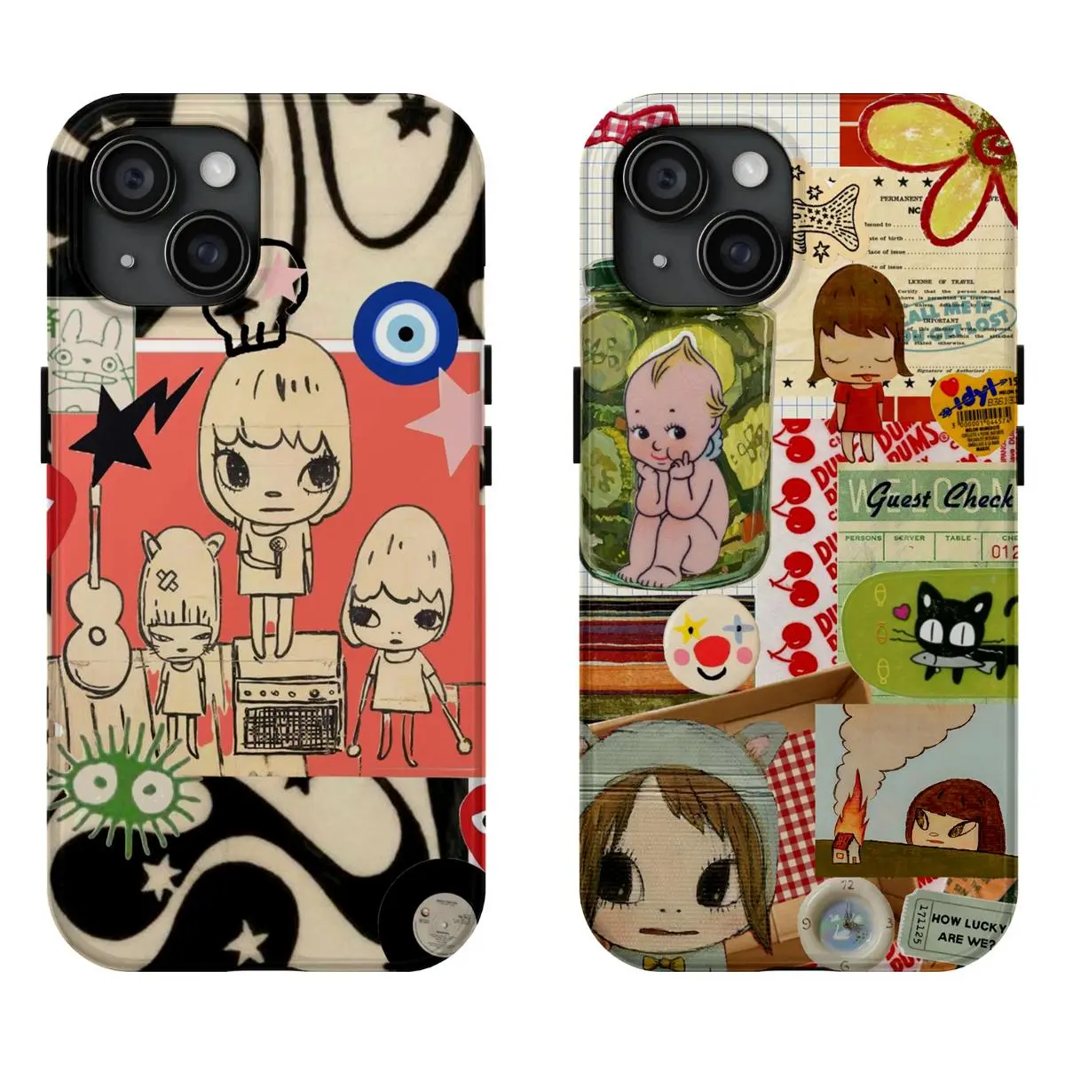 Art Yoshitomo Nara Y2K Colorful Phone Case for IPhone 17 16 15 14 13 12 11 Pro Max Plus Air Protective Fashion Drop-proof Gift Unique Design