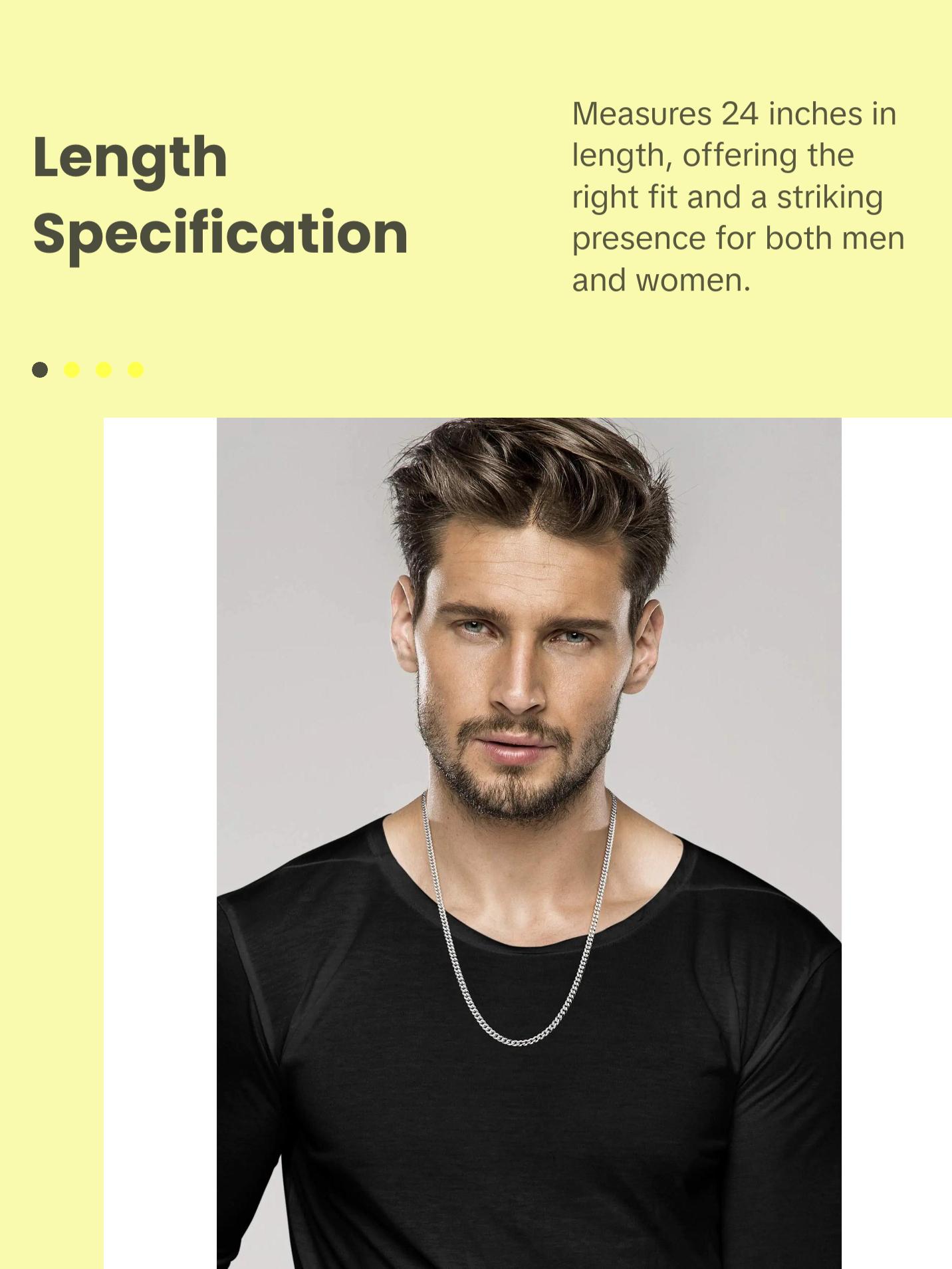 Miabella Italian Solid 925 Sterling Silver 3.5mm Diamond Cut Cuban Link Curb Chain Necklace for Women Men, Made in Italy Length 24 Inch