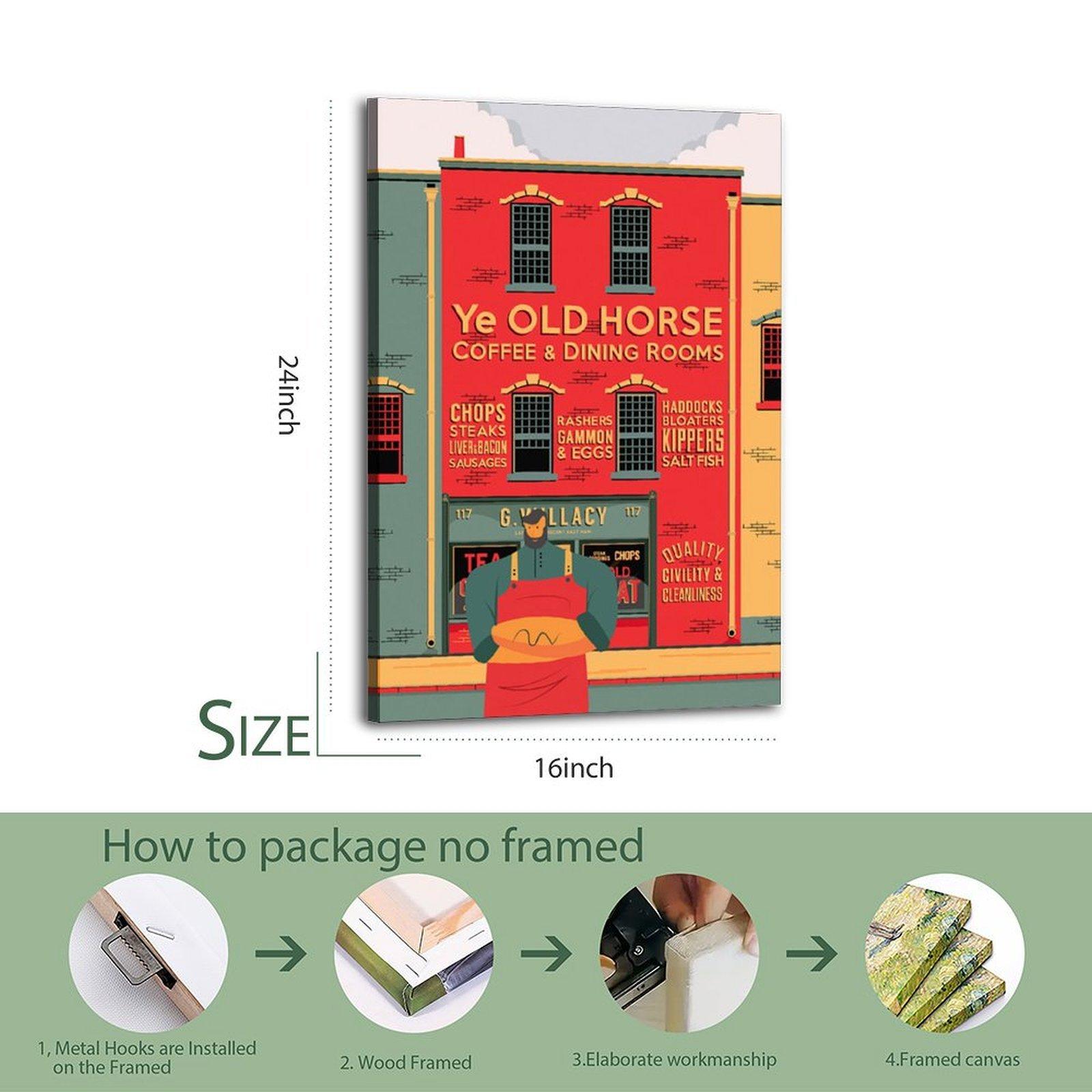 Vintage Poster Fuller Street London Illustration Poster Decorative Painting Canvas Wall Art Picture Print Modern Family Bedroom Decor