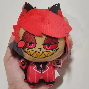 10cm Hazbin Alastor Plush Doll Pendant Mini Printed Velvet Stuffed Toys Fans Holiday Birthday Gifts Angel Plusie Toys