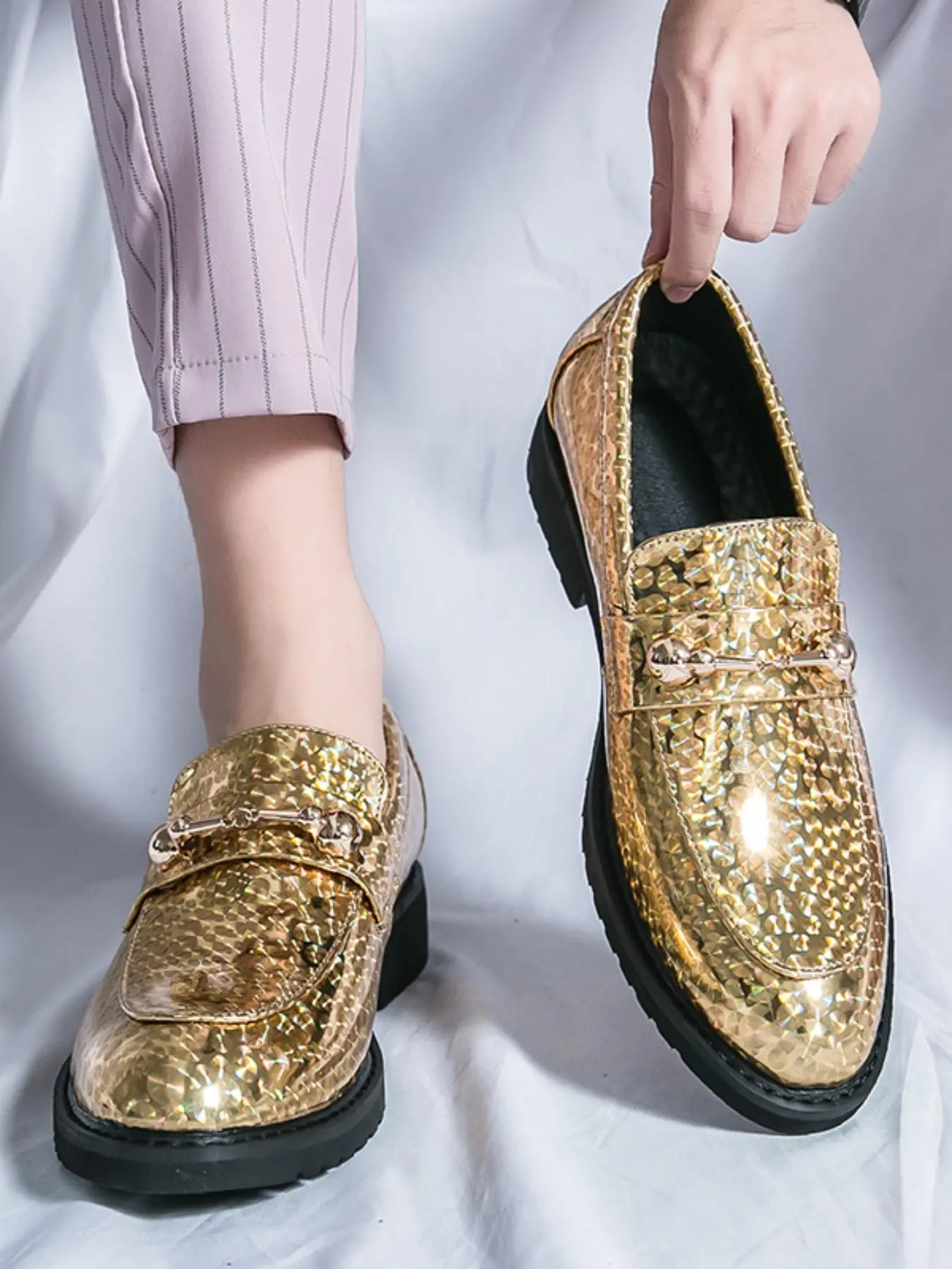 gold prom shoes for guys - TikTok Shop