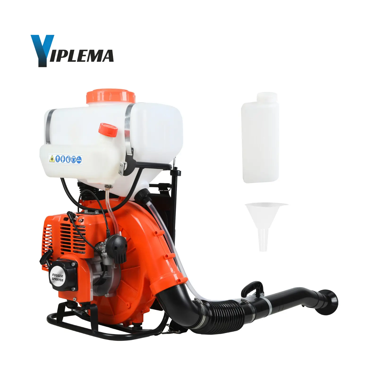 YIPLEMA Backpack Fogger Sprayer, 43CC Engine, Gas Powered Fogger Sprayer with 5 Gallon Tank, Powder and Liquid Mister Duster System for Effective Fleas Ticks Critters Control, Gardening & Farming