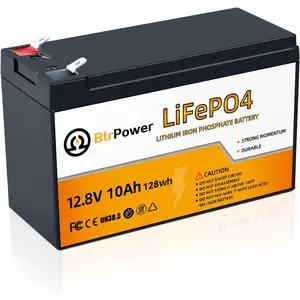 12V 10Ah Lithium LiFePO4 Battery|5000+ Deep Cycles LiFePO4 Battery|with 10A BMS| fit for UPS,Lighting,Wheels,Fishfinder and More