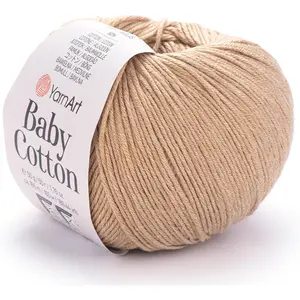 Baby Cotton Yarn - Soft Knitting Yarn for Baby & Summer, 50% Cotton 50% Acrylic, 1.76 Oz, 180.44 Yds, Ideal for Amigurumi & Crochet Projects (405)