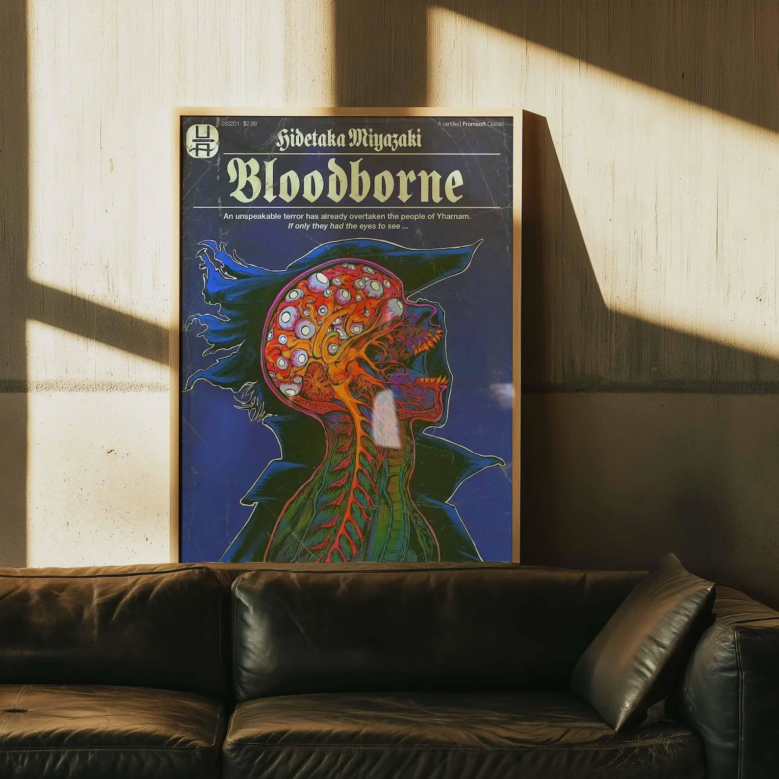 Bloodborne Vintage Comic Poster | Hidetaka Miyazaki Art Print | Soulsborne Gamer Wall Decor | Lovecraft Paper Print | FromSoftware (Unframed)
