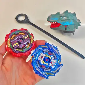 Burst Gyro Set, 1 Set Detachable Spinning Top with Handheld Launcher, High Performance Plastic Game Gyro, Durable Battle Spinning Toy for Teenager