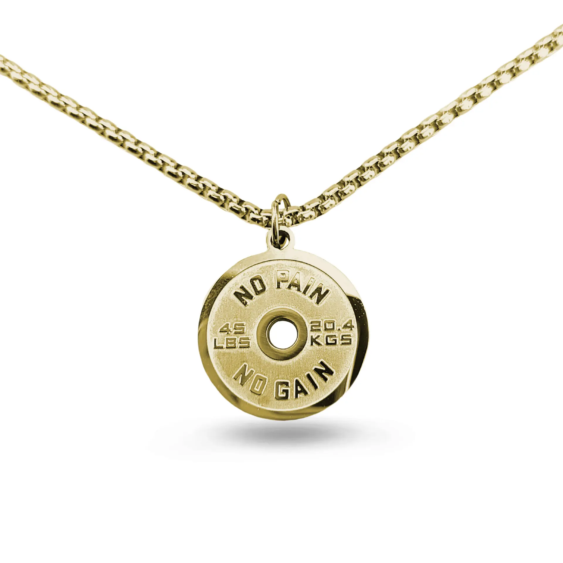 Engraved Chain Necklace for Women, Polished 316L Rust-Proof Stainless Steel Dumbbell Plate Pendant, Trendy Personalized Jewelry, Engraved Necklace, Hypoallergenic Stainless Steel, Daily Wear Necklace