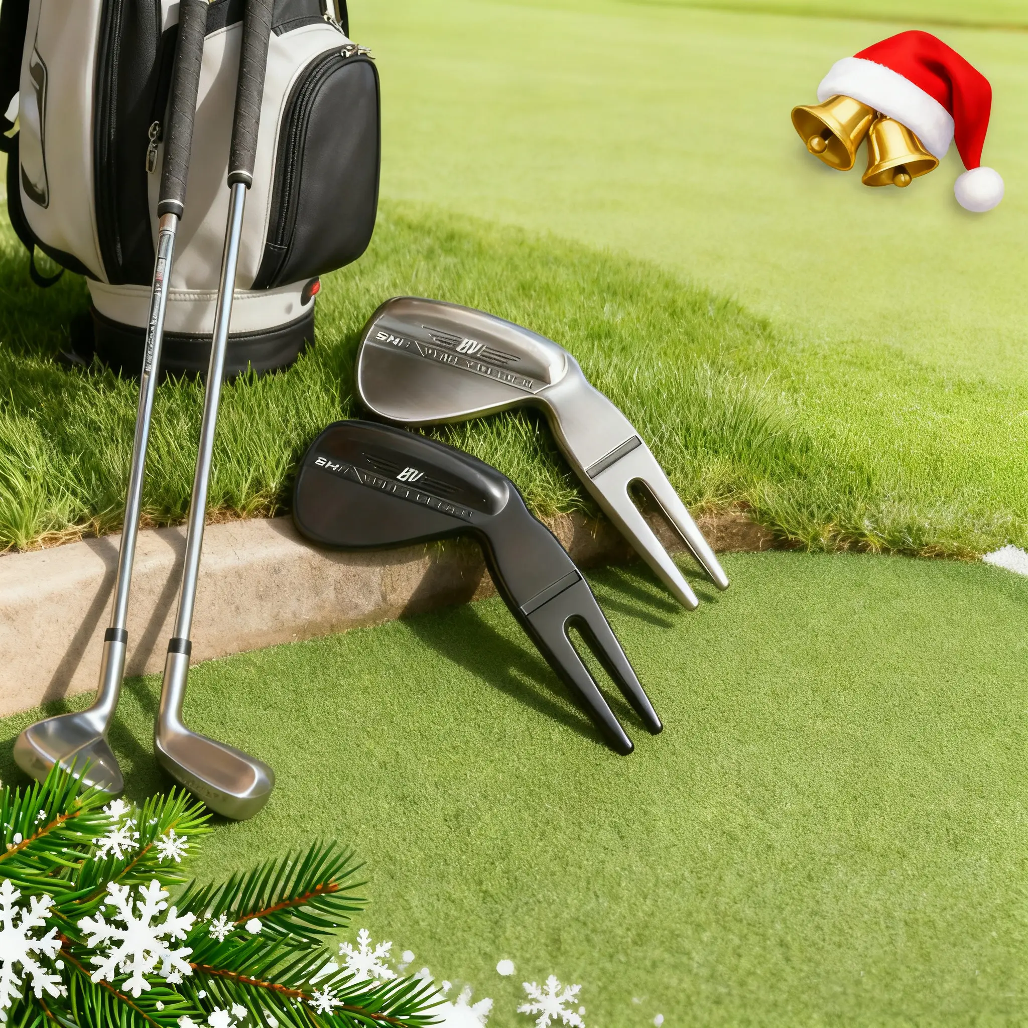Golf Club Fork, 1 Count Creative Design Zinc Alloy Golf Fork, Durable Lawn Repair Tool for Golf Enthusiasts, Ideal Gift for Golfers, Golf Accessories, Golf Gift Accessory