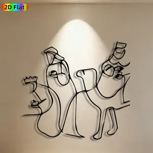 1pc Camel Metal Wall Art, Stylized Camel Statue Mural, Ideal Gift for New Year, Easter, Animal Art Enthusiasts, Weather-Resistant Metal Wall Decor Wall Sculptures, Perfect for Outdoor Garden Fence & Living Room Wall, Unique Home & Patio Decor Accent