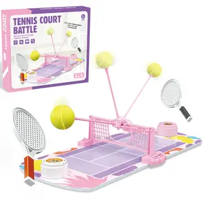 YoFellas Indoor Tabletop Game for Kids, Bored Game, No Battery Needed – 2 Player Family Interactive Toy for Boys & Girls Screen-Free Hand-Eye Coordination & Fine Motor Skills Gift (Tennis Court Battle)