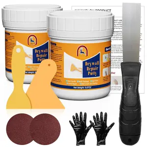 Drywall Repair Kit,19.74OZ,2 Pack Wall Mending Agent,Wall Spackle with Scraper,Wall Surface Hole Fill Quick and Easy Solution,Easy to Fill Holes in  Wall and Quick Repair Crack,Plaster Wall Repair