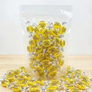 Sugar Free Lemon Drops - 1lb Bulk Bag of Sugar Free Hard Candy - Delicious Sugar Free Lemon Drops Hard Candy Individually Wrapped - Keto & Diabetic Friendly
