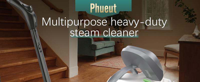 Phueut 1800W High-Pressure Steam Cleaner with 1.5L Tank & 28 Attachments for Home Multipurpose Floor Cleaning Chemical-Free Heavy-Duty Steamer