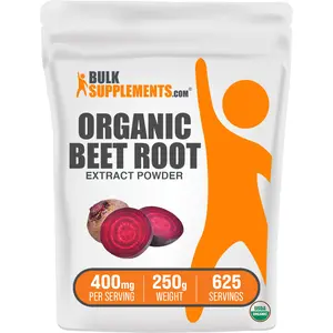 BulkSupplements - Organic Beet Root Extract Powder - Energy Boost - Digestive Support - Anti-Inflammatory - 250g - 400mg per Serving