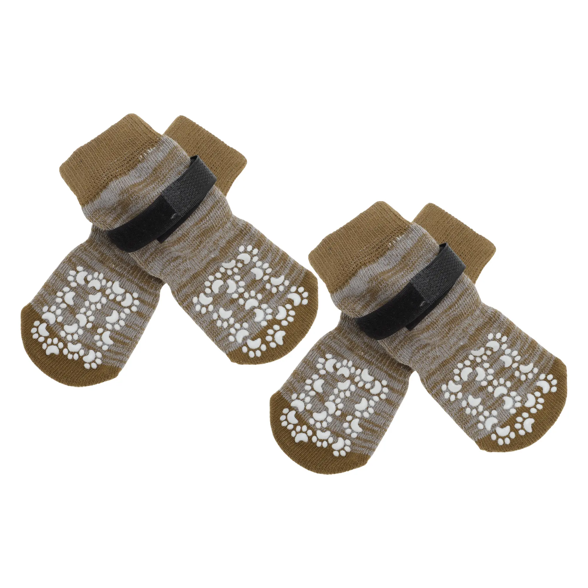 CAPASTEC 4pcs Non-Slip Dog Socks with Adjustable Sticky Tapes Pet Socks for Dog, Dog Paw Protection for Hardwood Floors