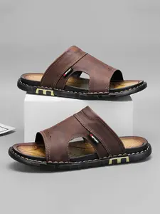 Men's Summer Casual Shoes, Beach Sandals, Outdoor Slippers, Walking Comfort, Artificial Leather, Flatform Heel, Round Toe, Lightweight, Footwear For Beach