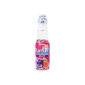 SANGARIA Japanese Ramune Soda Grape Flavor - 200ml Bottle, Unique Marble Drink for Refreshment