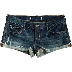 Summer Sexy Low Rise Denim Hot Pants - Stretchy Slim Fit, Rolled Hem, Booty-Enhancing Bodycon, Cropped Length for Hot Girl Style, Figure Slimming tummy control jeanshorts Womenswear Bottom Day Trouser Hip